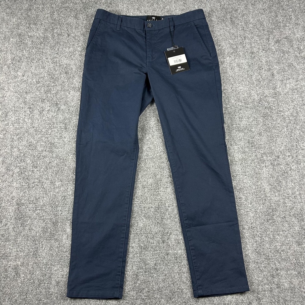 Under 10 Pants Mens 30x28 Navy Core Stretch Chino Casual Straight Leg‎
